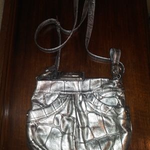 B Makowsky Silver Bag